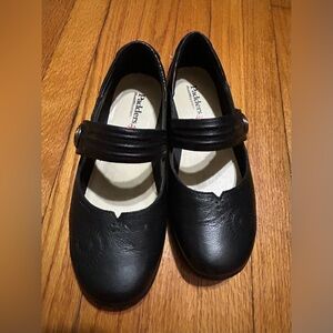 Padders Poem Black Leather Mary Jane Shoes Womens Size 39/8.5